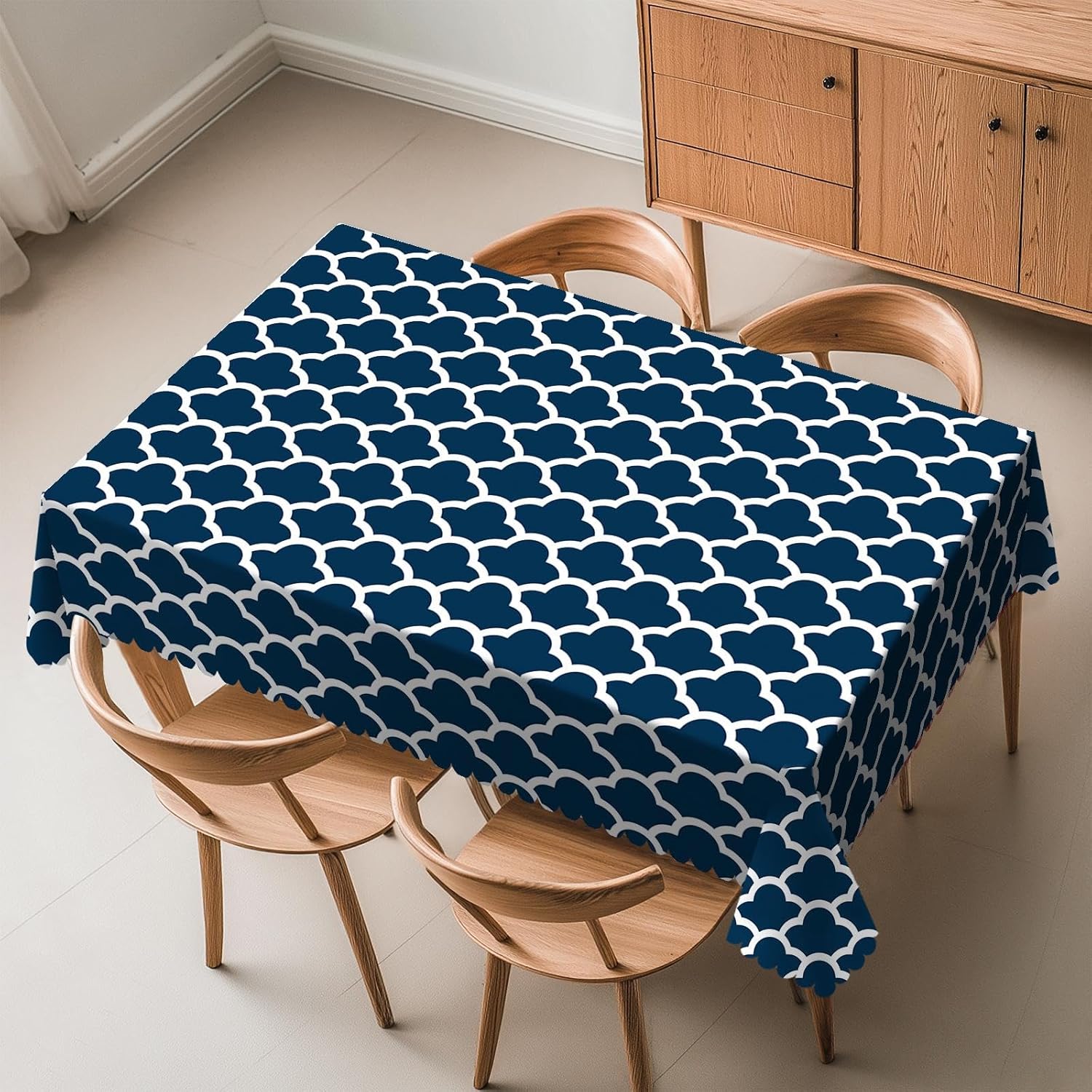 Century Textile & Sewing Supply Online Shopping - Blue Tablecloth Navy Cloud Seamless Pattern