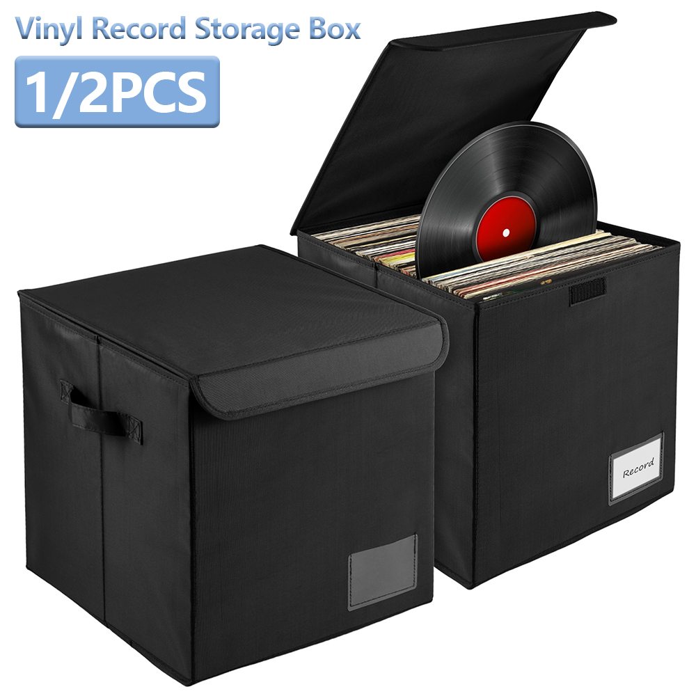 Sewing Labels - 1/2Pcs Vinyl Record Storage Box Foldable
