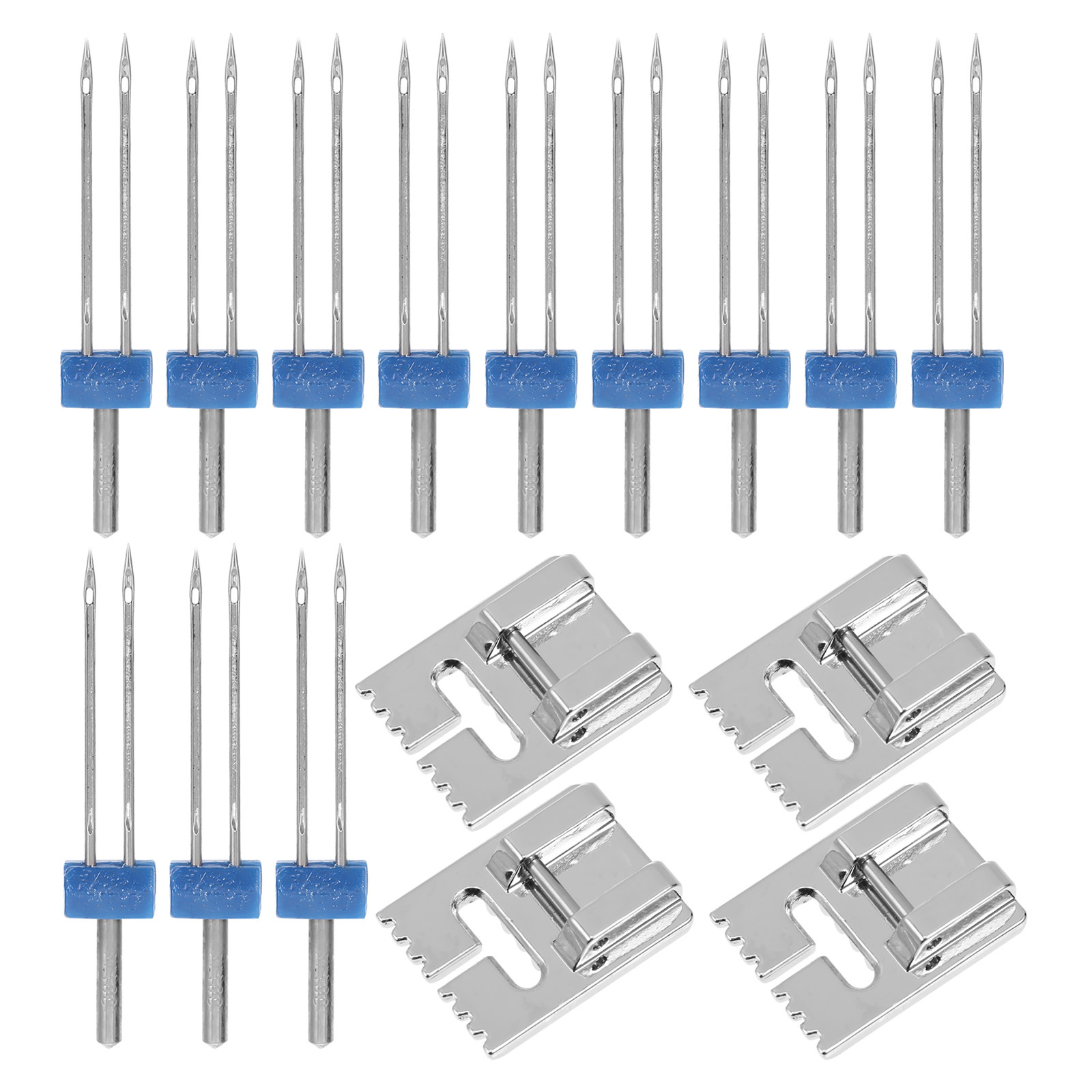 Rolled Hem Foot - 4Sets Twin Sewing Needle Set Sewing