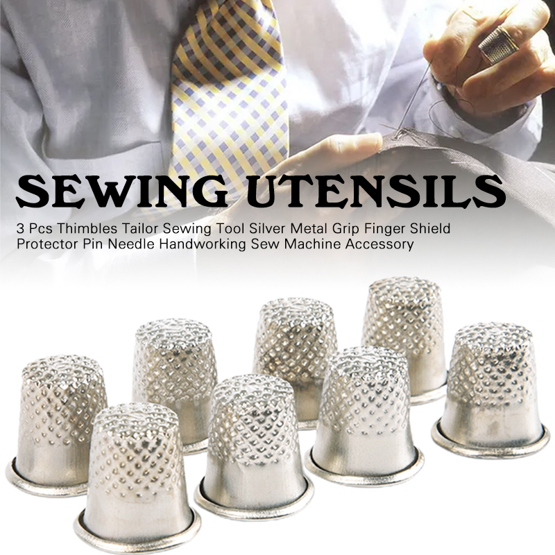 3Pcs Thimble Metal Sewing Thim - Sewing Pin Cushion recension och pris