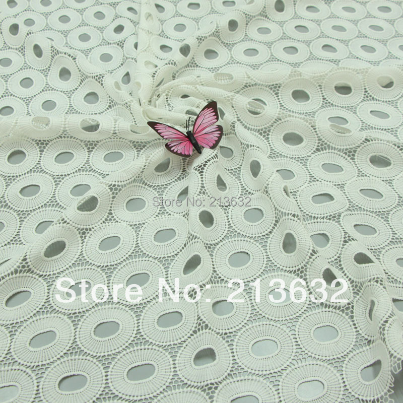 High-End White Fabrics Embroid - Sewing Eyelet Fabric recension och pris