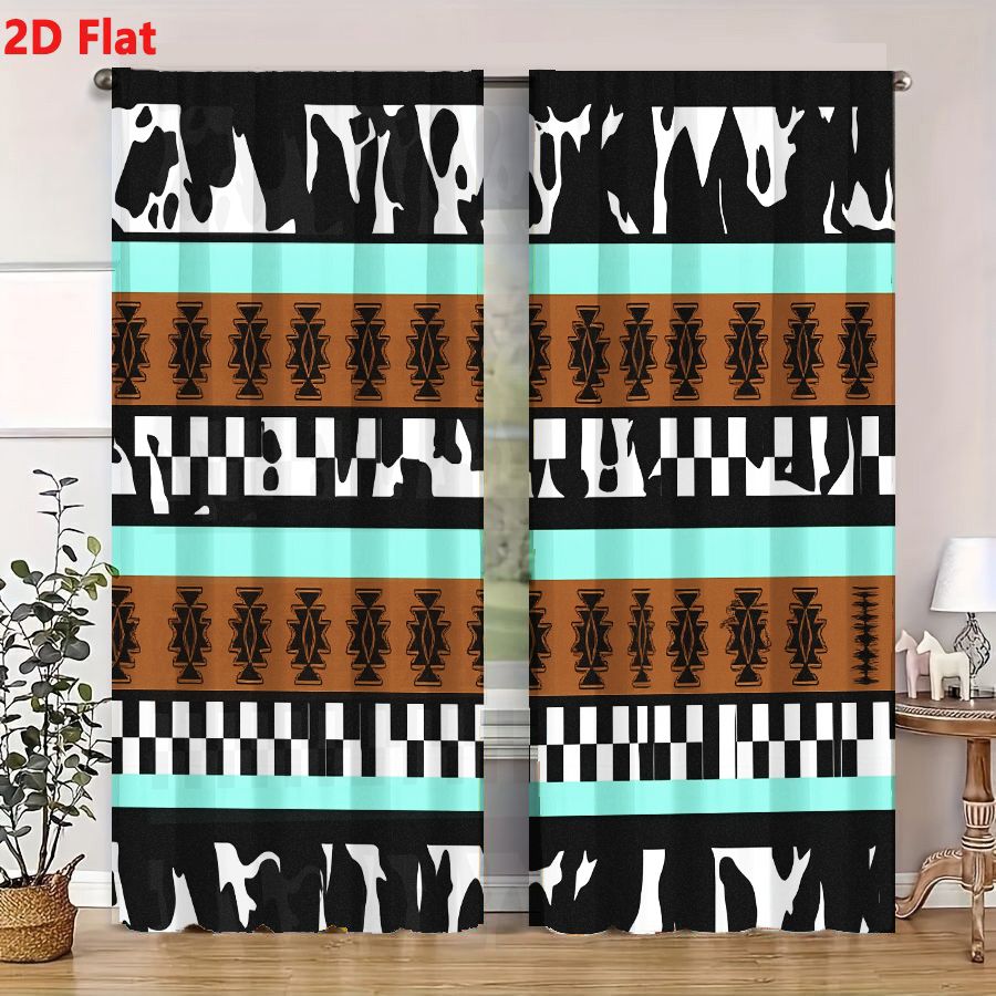 2Pcs Curtains 2D Flat Geometri - Century Textile & Sewing Supply Online Shopping recension och pris