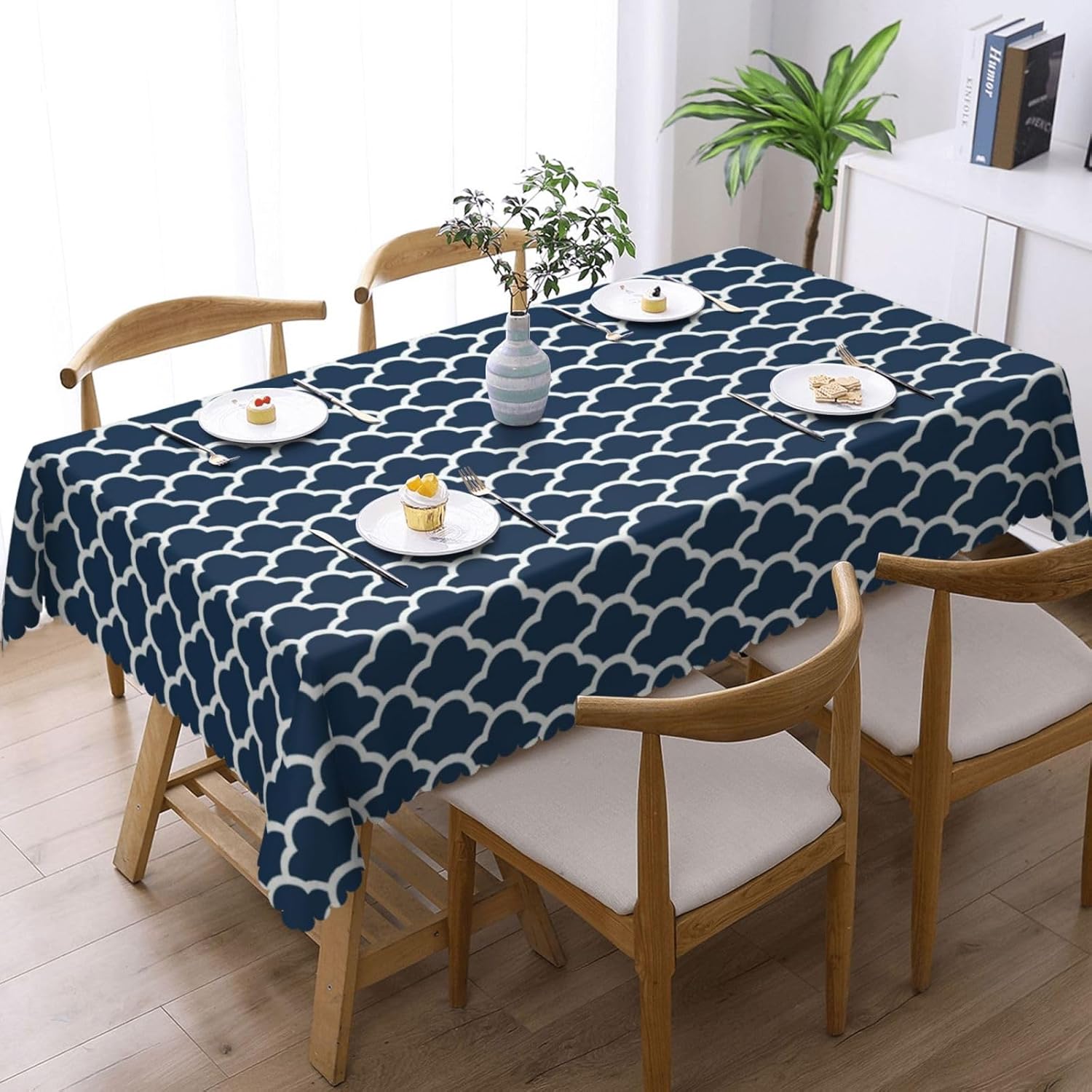 Blue Tablecloth Navy Cloud Sea - Century Textile & Sewing Supply Online Shopping recension och pris