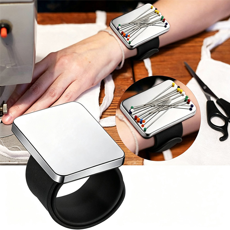 Magnetic Pincushion Wristband  - Sewing Pin Cushion recension och pris