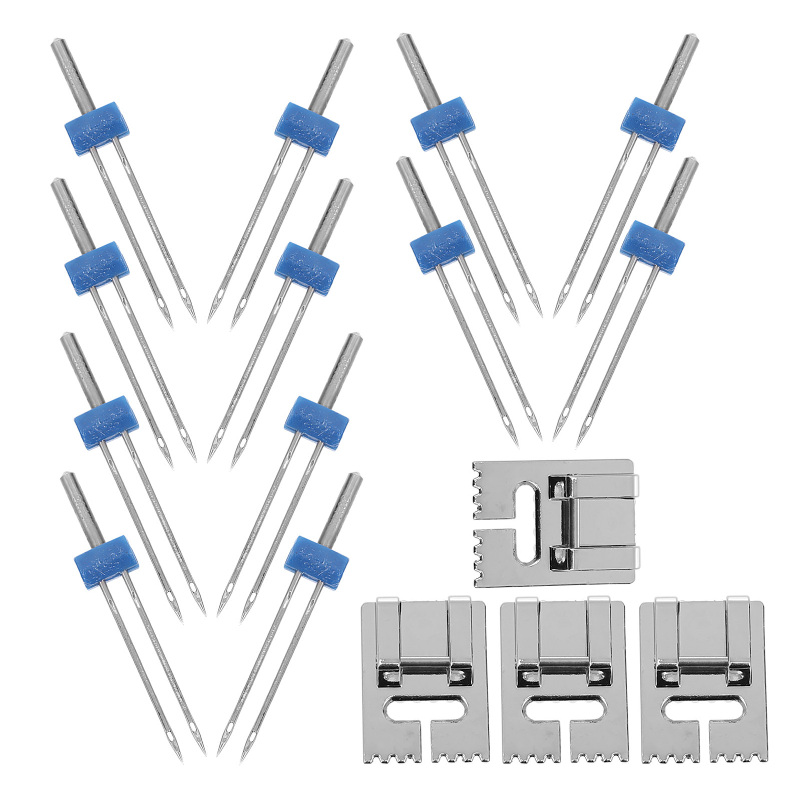 4Sets Twin Sewing Needle Set S - Rolled Hem Foot recension och pris