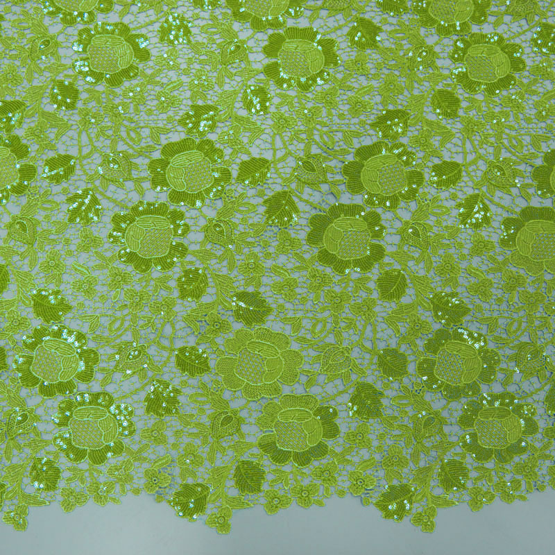 Lemon Green Hjgh Quality Hollo - Sewing Eyelet Fabric recension och pris